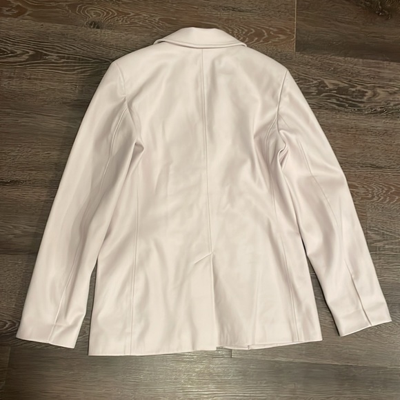 🟪NWT Anthropologie Lavender purple faux leather blazer xs - Picture 7 of 14
